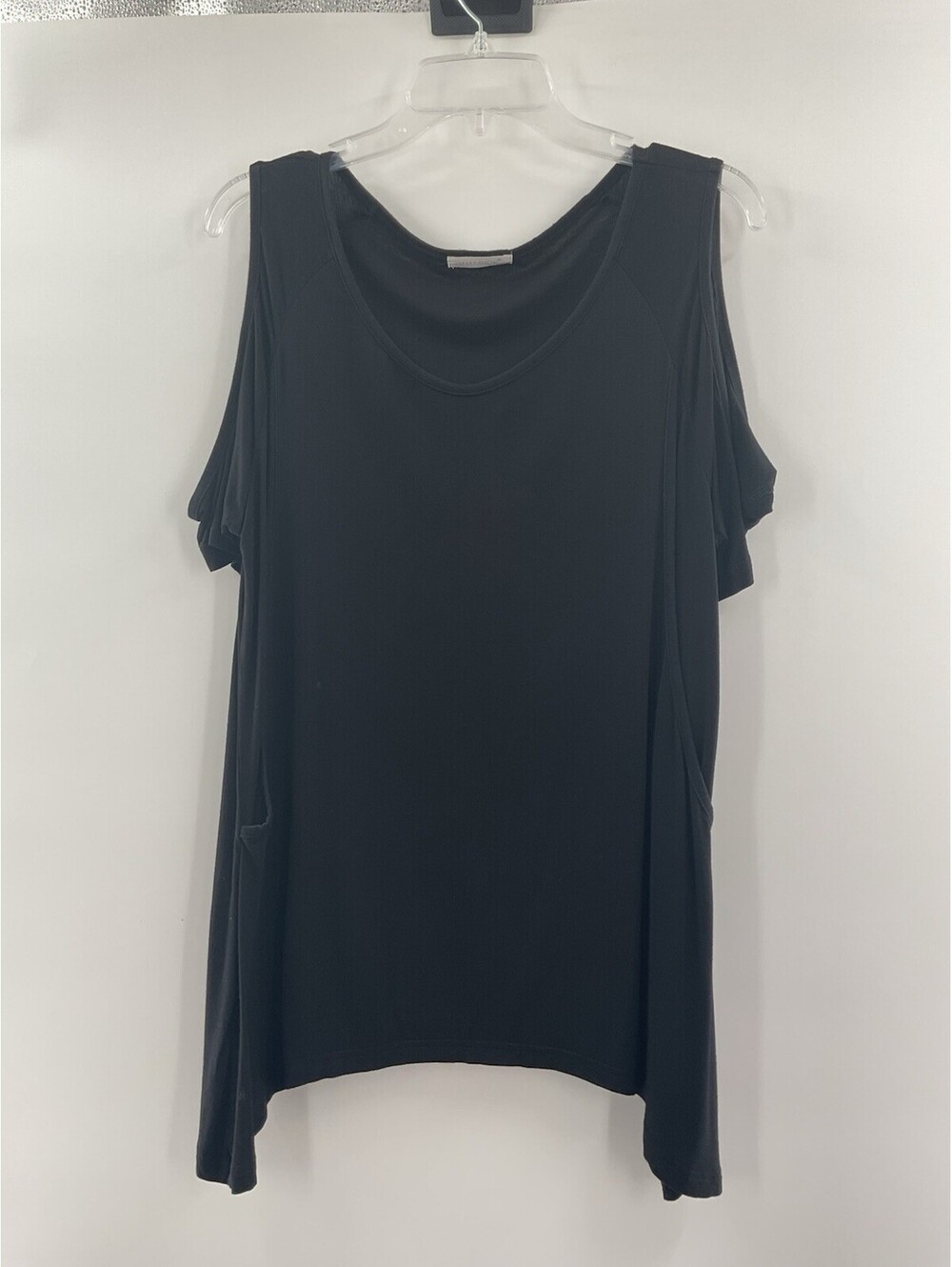 Smallshow women’s short sleeve tunic shirt cold shoulder sleeve pockets 091